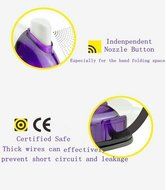 MorningRising Mini Travel Iron, Mini Wired Water Spray Steam Electric Iron for Traveling (Purple) N2