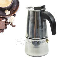 Hunulu Stainless Steel 2-Cup Latte Moka Espresso Pot Top Percolator Stove Coffee Maker N2