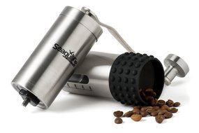 Premium Manual Coffee Grinder By Seagulline | Durable Stainless Steel Body &amp; Firm Silicone Cover | Coffee Indicator... N2