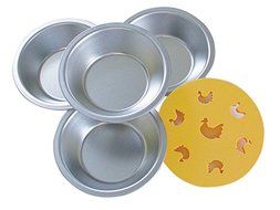 R &amp; M 2734 Mini Pie Pans with Decorative Topper, Chicken, Set of 4