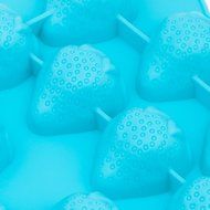 KeeSilic Silicone Ice Tray 10 Cavity Strawberry Blue