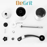 BeGrit Manual Coffee Grinder and Measuring Spoon Set, Stainless Steel Portable Hand Coffee Crank Bean Mill with...