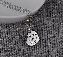 Hot Family Gift Big Middle Little Sister Heart Pendant Silver Plated Necklace N11