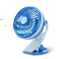 Touchshop Portable Mini Clip Fan Powered by Rechargeable Battery/USB Vertical and Horizontal 360 Degree Rotation... N8