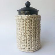 Handmade French Press Cozy Coffee Press Cozy Linen
