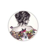 Generic Mdf Design Butterfly Cup Mat Hipster