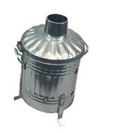 Mini Garden Incinerator Small Fire Bin Galvanised 15 Litre Burning Wood Leaves Paper MADE IN UK by Keto Plastics