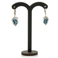 Butterfly Dangle Blue Crystal Rhinestone Enamel Hoop Earrings GIFT WOMEN 1Pair N6