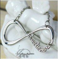 Silver One Direction Necklace Infinity &amp; Symbol with Letters Alloy Pendant Chain N2