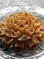 1 X Thai Small Flower Dok Jok Mold Maker 2.5&quot; Brass Authentic, Dok Jik Dessert Sweet Baking Mold