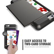 iPhone 7 Plus Case,Inspirationc Dual-Layer Hybrid Armor Wallet Case for iPhone 7 Plus 5.5 Inch--Black N23