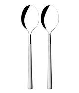Worldex Table Dinner Spoon, 18/10 Stainless Steel French Coffee Spoons, Soup Spoons, Heavyweight, Set of 2 N3