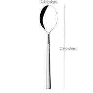 Worldex Table Dinner Spoon, 18/10 Stainless Steel French Coffee Spoons, Soup Spoons, Heavyweight, Set of 2 N4
