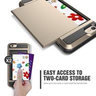 iPhone 7 Plus Case,Inspirationc Dual-Layer Hybrid Armor Wallet Case for iPhone 7 Plus 5.5 Inch--Black N27