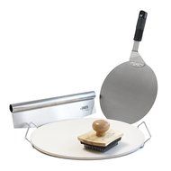 Bialetti At Home Pizza Kit with 14.75 Inch Square Pizza Stone