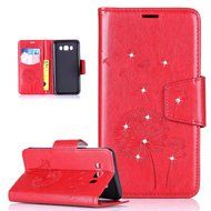 Galaxy J7 2016 Case,Galaxy J7 2016 Cover,ikasus Glitter Diamond Embossing Flowers Lily Butterfly PU Leather Flip... N6