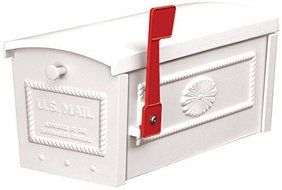 Salsbury Industries 4550WHT Townhouse Post Style Mailbox, White by Salsbury Industries