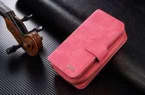 Samsung Galaxy S7 Dermis Wallet case,Aroko Handmade Genuine Cowhide Leather Wallet Cover Case Large Capacity Leather... N6