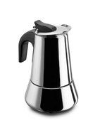 Pezzetti Stainless Steel Induction StoveTop Espresso Coffee Maker Moka Pot - 4, 6 Cup (6 Cup)