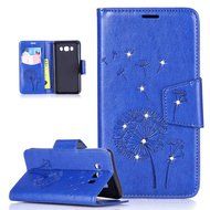 Galaxy J7 2016 Case,Galaxy J7 2016 Cover,ikasus Glitter Diamond Embossing Flowers Lily Butterfly PU Leather Flip... N14