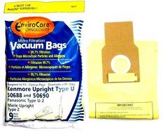 9 Kenmore Upright 50688 and 50690, Panasonic Type U-2 Vacuum Bags Microfiltration with Closure N2