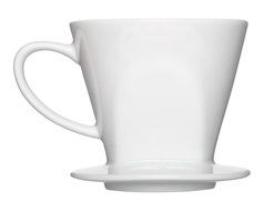 Nee Porcelain Coffee Dripper and Melitta Cone Coffee Filters (#2 White 100 Count) Combo Set N2