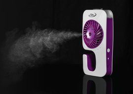 Outdoor Fans for Evaporative Cooling - Water Mister - Hand Held Misting Fan Humidifier for Cool Mist (Purple)... N19