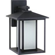 Sea Gull Lighting 89031BLE-12 Outdoor Sconce with Seeded Etched Glass Shades, Black Finish by Sea Gull Lighting
