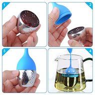Efanr 5 Pack Tea Infuser, Silicone Tea Infuser Filters Handle Stainless Steel Ball Strainer filter Infuser with...