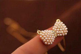 Fashion Bowknot Pearl Fashion Womens Bib Statement Chain Pendant Necklace 2016 N3