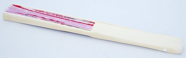 KYOYU Japanse Flower Pattern Silk Sensu Folding Fan,Pink N10