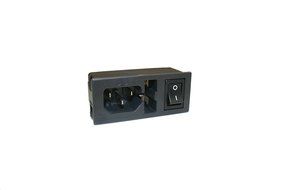 Interpower 83510160 Three Function Single Fused Power Entry Module, C14 Inlet, Single Fused, Switch, 1-2mm Panel...