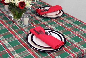 DII Christmas Holiday Holly Jolly Plaid Napkin, Set of 6 N26