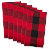 DII Christmas Holiday Holly Jolly Plaid Napkin, Set of 6 N27