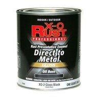 True Value XO2-QT Black Premium X-O Rust Interior/Exterior Gloss Anti Rust Enamel 1 Quart by True Value