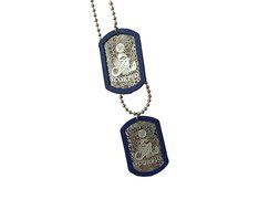 Storite Fashion "Scorpio" Square Blue Frame Locket/Nackless Metal Finish