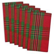 DII Christmas Holiday Holly Jolly Plaid Napkin, Set of 6 N32