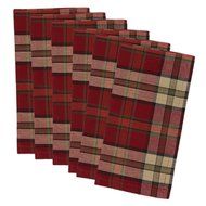 DII Christmas Holiday Holly Jolly Plaid Napkin, Set of 6 N35