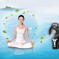 Handheld Fan Spray,SOONHUA 3 Modes Speed Rechargeable Mini Fan &amp; 2 Modes Cool Misting Humidifier for Home Office... N37