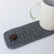 Coffee Mug &amp; Travel Cup Cozy Set Rustic Grey N2