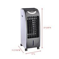 Koval Inc. 65w Portable Remote Control Evaporative Air Cooler Fan Humidifier w 6L Tank (65 W, Gray) N4