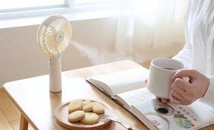 BH USB Mini Handheld Spray Fan, Humidifier Fan Rechargeable Portable Personal Cooling Mist Fan for Desktop Tabletop... N11