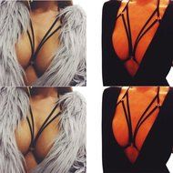 Underwear ，Beautyvan Comfortable Fashion Womens Elastic Bra Strappy Hollow Out Bra Bustier (L, Black)