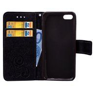 iPhone 5C Case, iPhone 5C Wallet Case,PHEZEN Four Leaf Clover Flower Design PU Leather Wallet Case Stand Flip... N6
