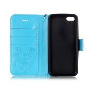 iPhone 5C Case, iPhone 5C Wallet Case,PHEZEN Four Leaf Clover Flower Design PU Leather Wallet Case Stand Flip... N8