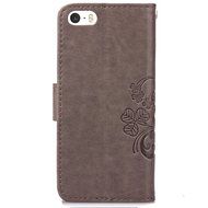 iPhone 5C Case, iPhone 5C Wallet Case,PHEZEN Four Leaf Clover Flower Design PU Leather Wallet Case Stand Flip... N9
