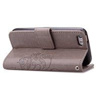 iPhone 5C Case, iPhone 5C Wallet Case,PHEZEN Four Leaf Clover Flower Design PU Leather Wallet Case Stand Flip... N10