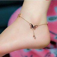 Women Butterfly Chain Anklet Ankle Bracelet Barefoot Sandal Beach Foot Jewelry N4