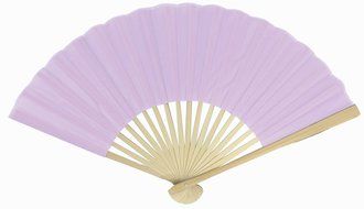 Quasimoon 9" Lavender Silk Hand Fans for Weddings (10 Pack) by PaperLanternStore N2