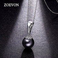 Shine Black Pearl Pendant Crystal Chunky Statement Long Chain Necklace Jewelry N4